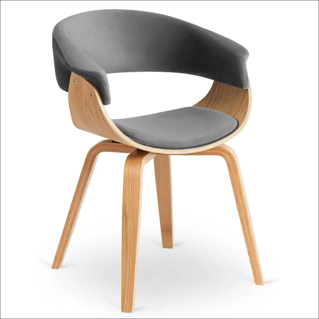 Kėdė su veliūro audiniu pilkos spalvos / ąžuolo TE024 - €145 Save 15% 100-200, __label:Pristatymas 5-14 d.d., elite,