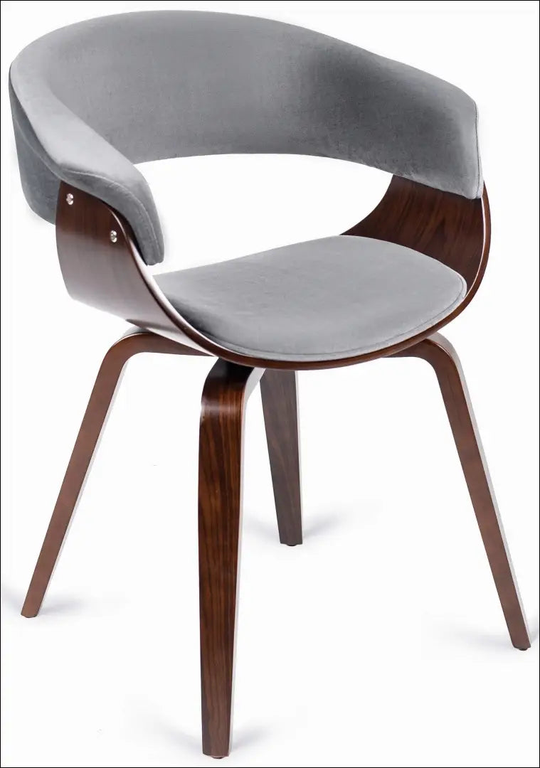 Kėdė su veliūro audiniu pilkos spalvos / riešuto TE008 - €145 Save 15% 100-200, __label:Pristatymas 5-14 d.d., elite,