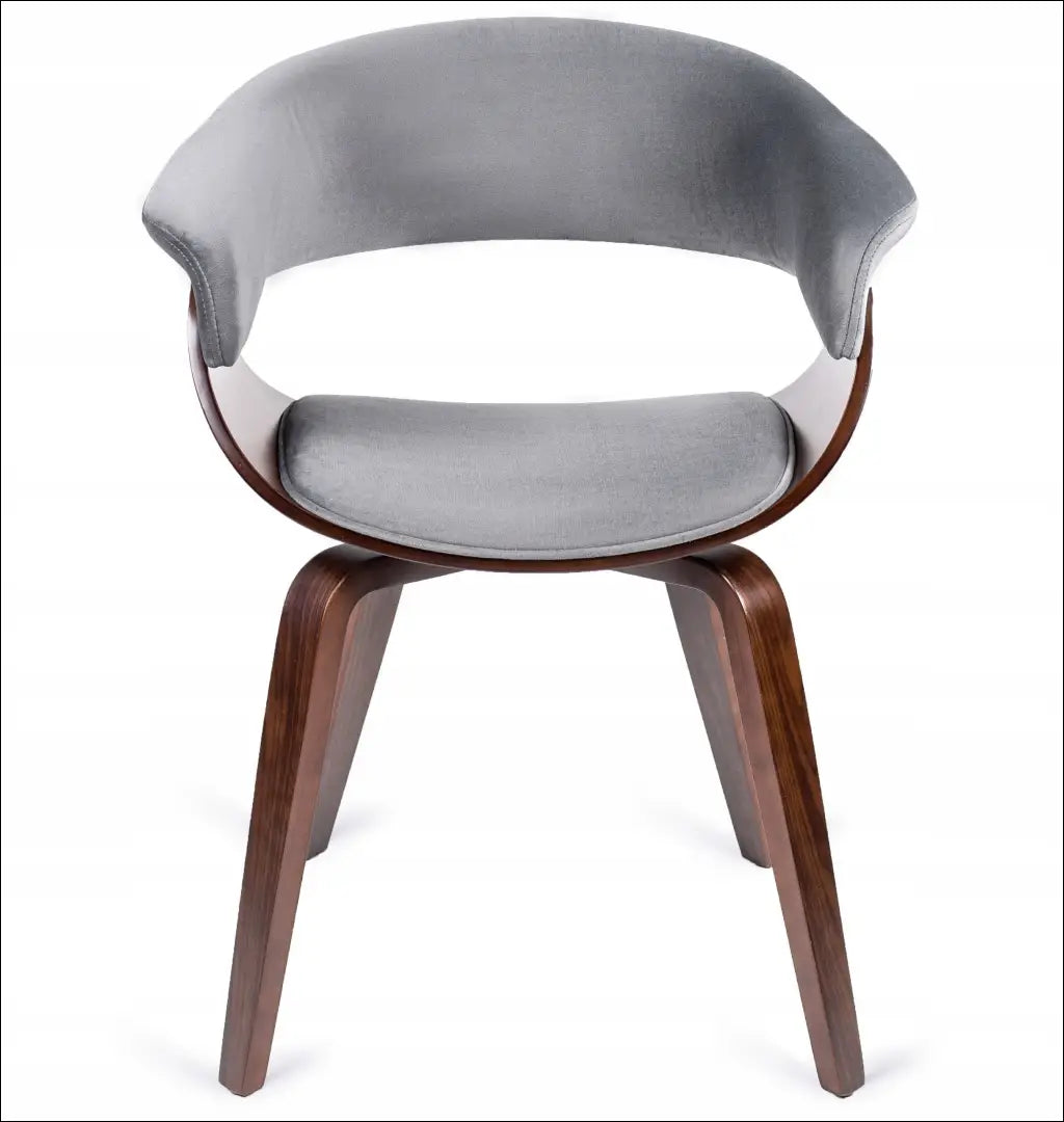 Kėdė su veliūro audiniu pilkos spalvos / riešuto TE008 - €145 Save 15% 100-200, __label:Pristatymas 5-14 d.d., elite,