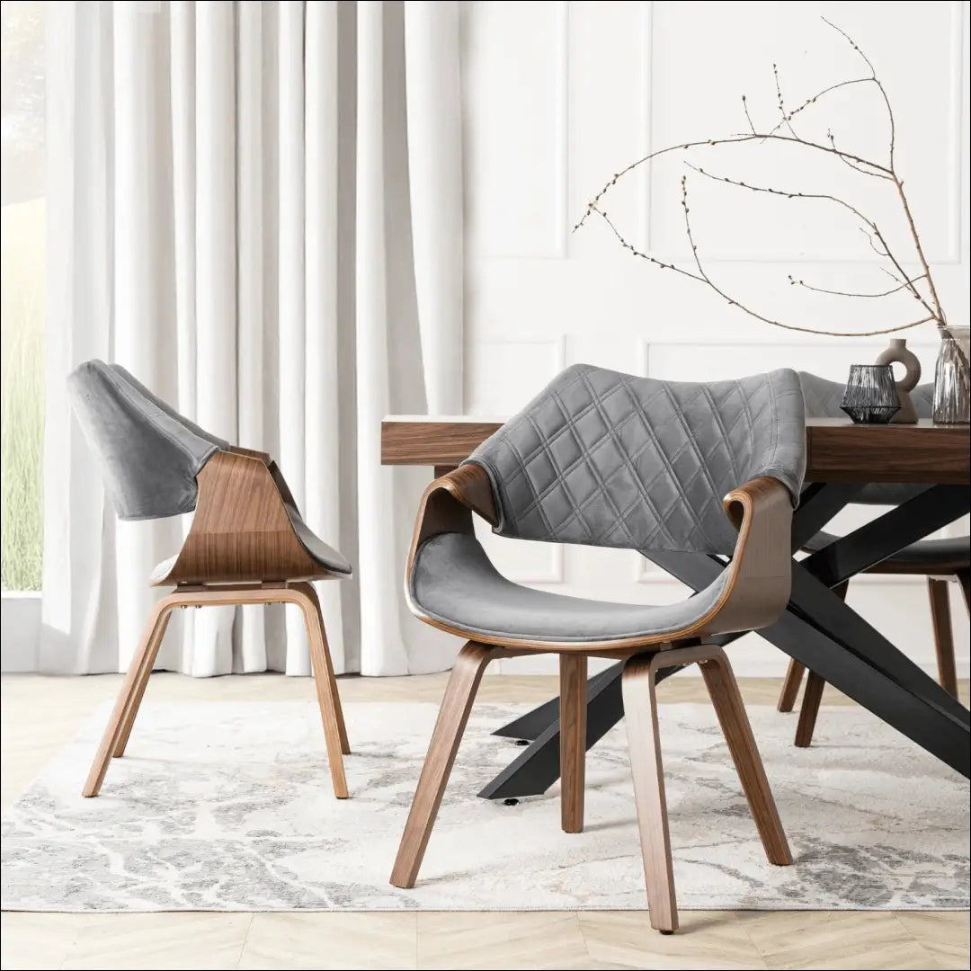 Kėdė su veliūro audiniu pilkos spalvos / riešuto TE921 - €159 Save 15% 100-200, __label:Pristatymas 5-14 d.d., elite,