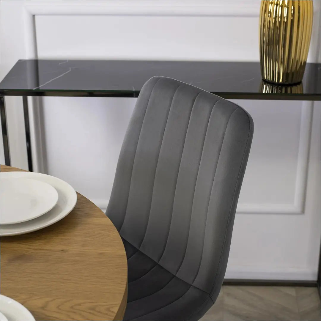 Kėdė su veliūro audiniu pilkos spalvos TE009 - €33 Save 15% 25-50, __label:Pristatymas 5-14 d.d., elite, Krzesła,