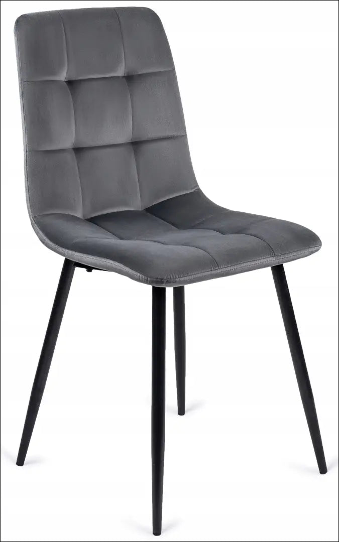 Kėdė su veliūro audiniu pilkos spalvos TE013 - €35 Save 15% 25-50, __label:Pristatymas 5-14 d.d., elite, Krzesła,