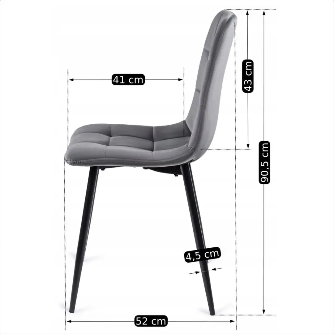 Kėdė su veliūro audiniu pilkos spalvos TE013 - €35 Save 15% 25-50, __label:Pristatymas 5-14 d.d., elite, Krzesła,