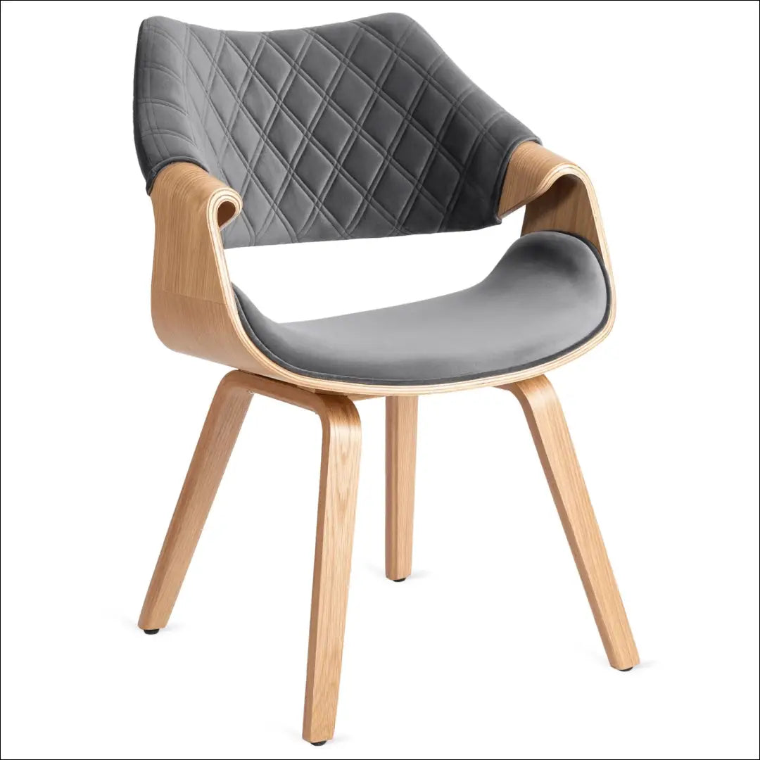 Kėdė su veliūro audiniu pilkos spalvos TE021 - €159 Save 15% 100-200, __label:Pristatymas 5-14 d.d., elite, Krzesła,