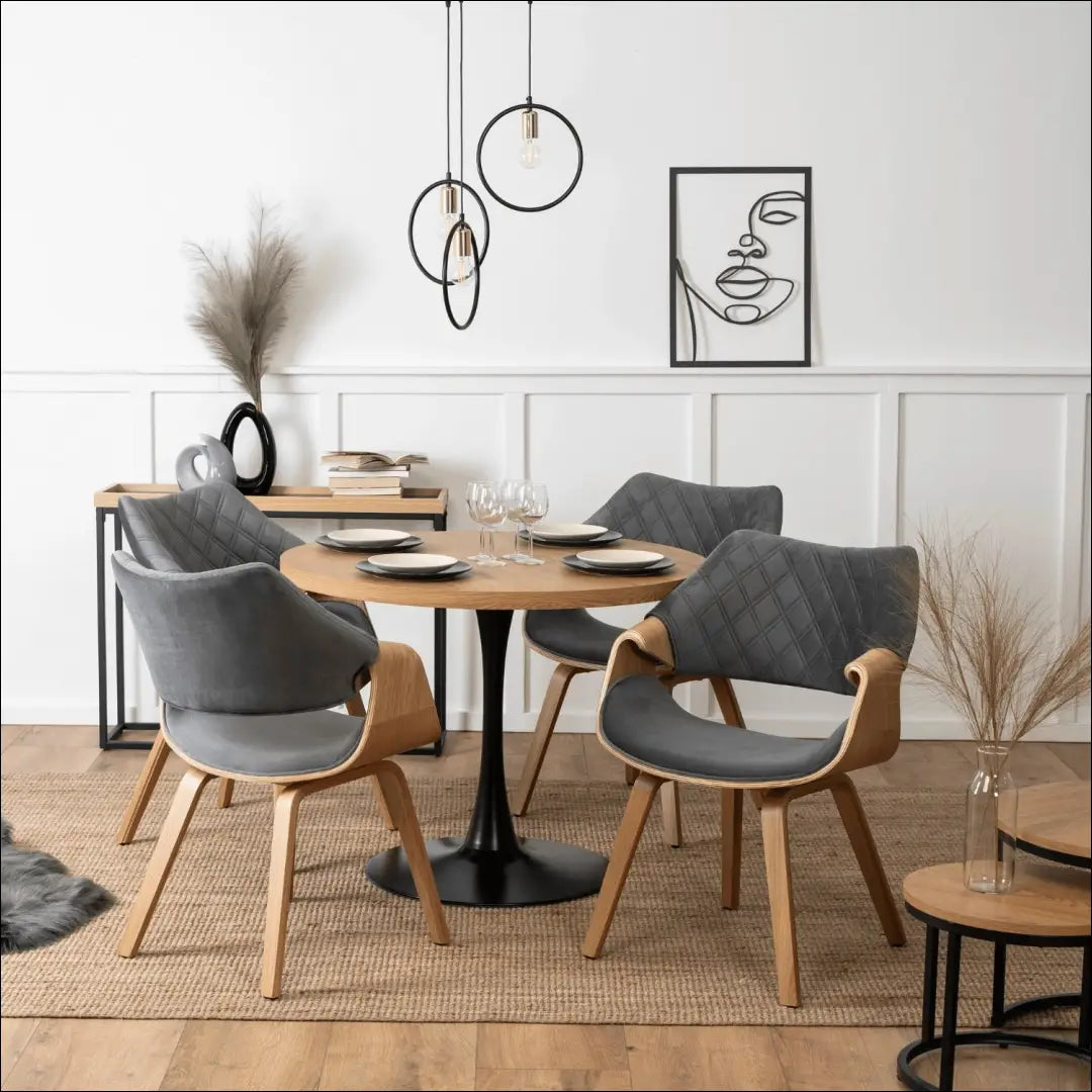 Kėdė su veliūro audiniu pilkos spalvos TE021 - €159 Save 15% 100-200, __label:Pristatymas 5-14 d.d., elite, Krzesła,