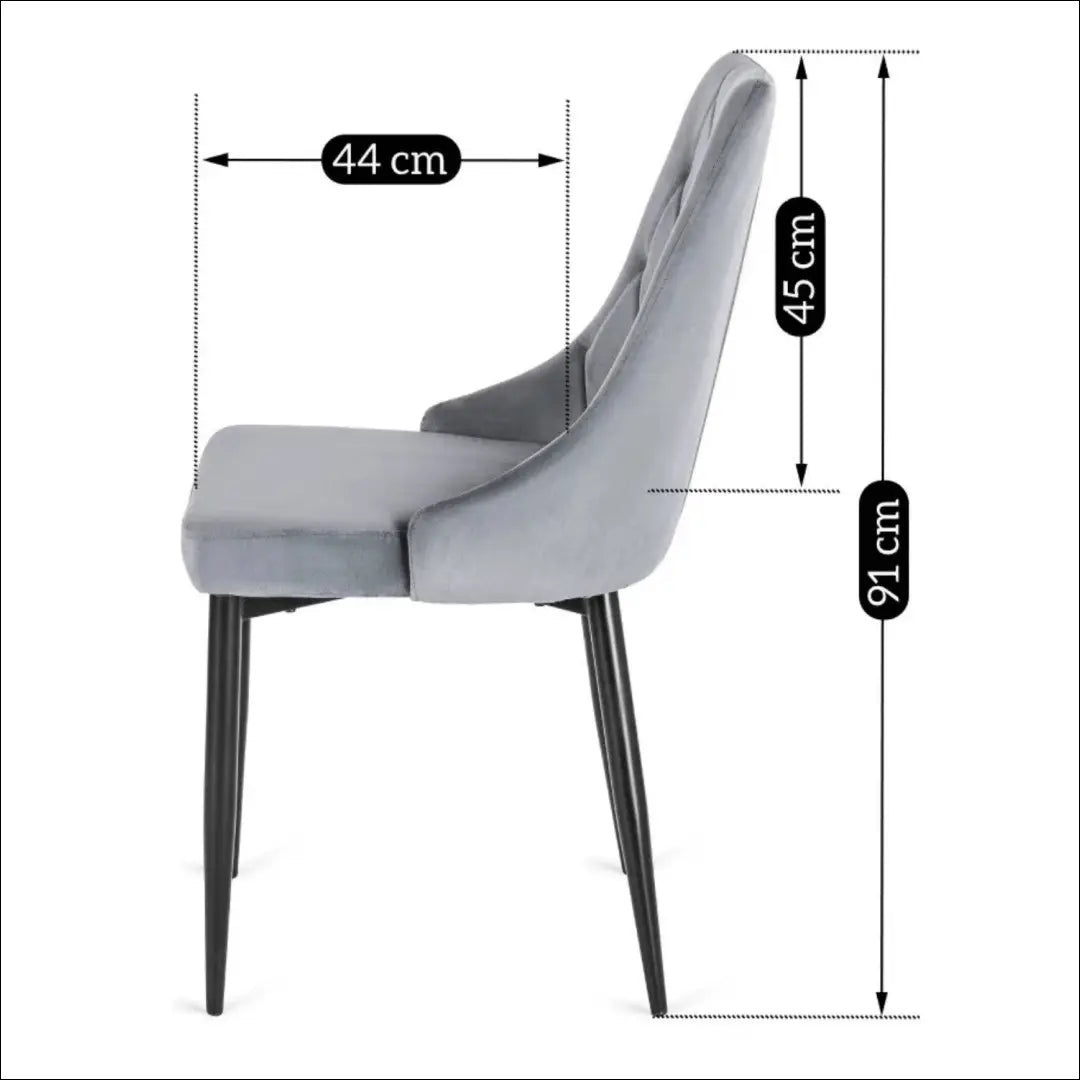 Kėdė su veliūro audiniu pilkos spalvos TE030 - €49 Save 15% 25-50, __label:Pristatymas 5-14 d.d., elite, Krzesła,