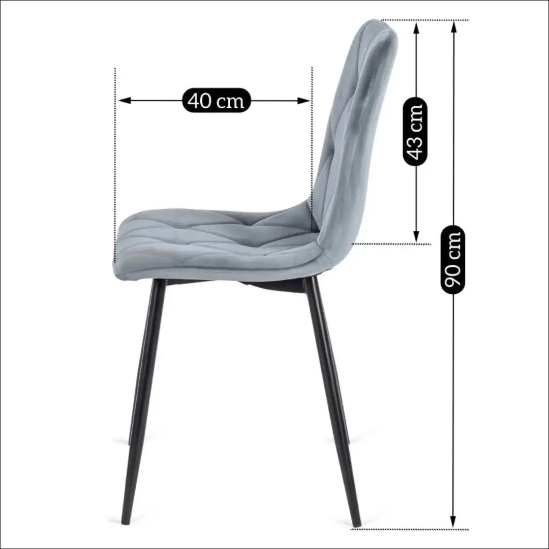 Kėdė su veliūro audiniu pilkos spalvos TE031 - €35 Save 15% 25-50, __label:Pristatymas 5-14 d.d., elite, Krzesła,