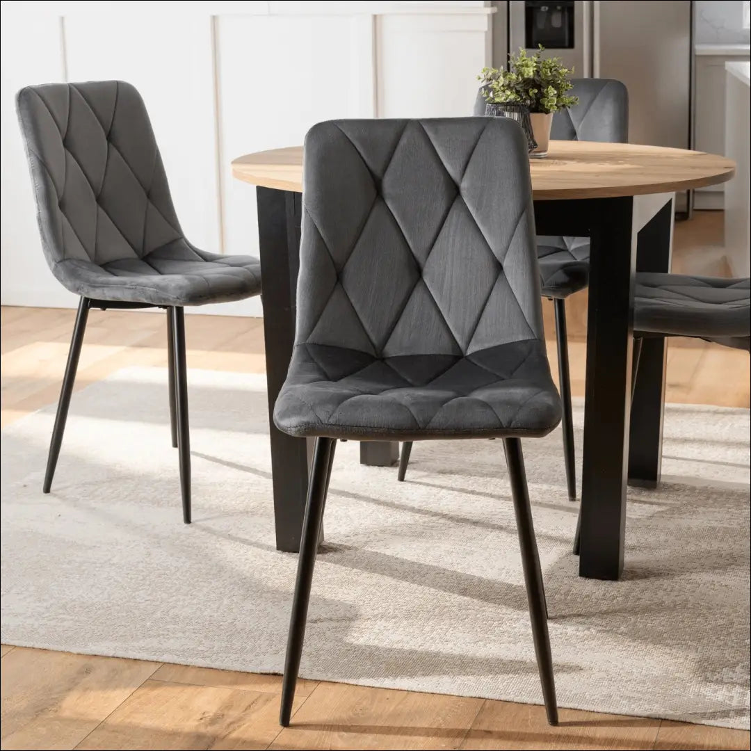 Kėdė su veliūro audiniu pilkos spalvos TE031 - €35 Save 15% 25-50, __label:Pristatymas 5-14 d.d., elite, Krzesła,