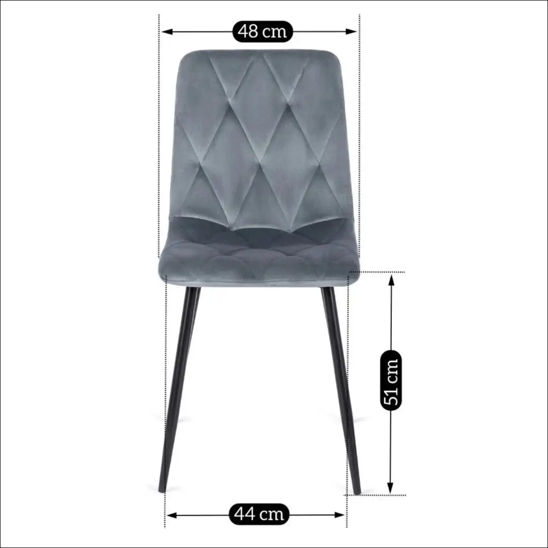 Kėdė su veliūro audiniu pilkos spalvos TE031 - €35 Save 15% 25-50, __label:Pristatymas 5-14 d.d., elite, Krzesła,