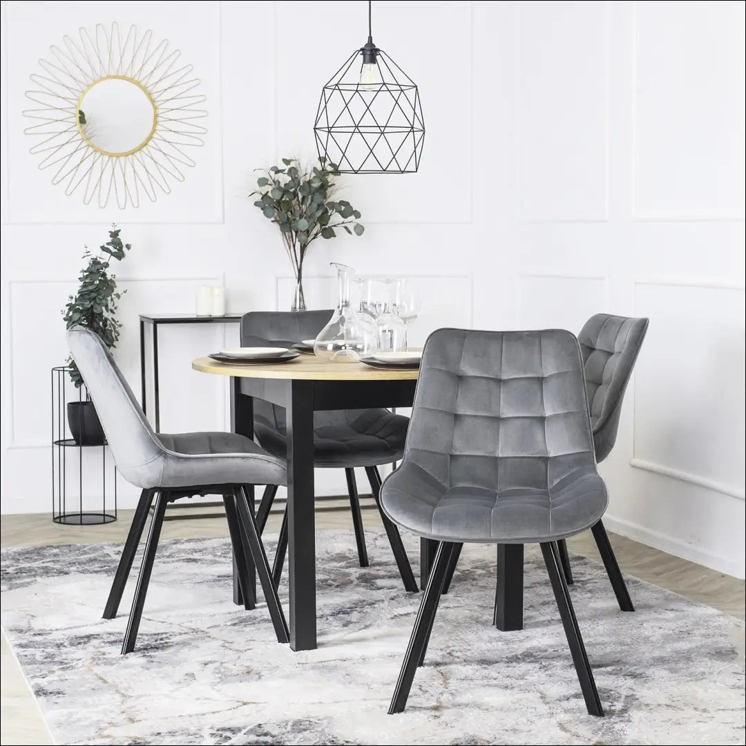 Kėdė su veliūro audiniu pilkos spalvos TE033 - €52 Save 15% 50-100, __label:Pristatymas 5-14 d.d., elite, Krzesła,