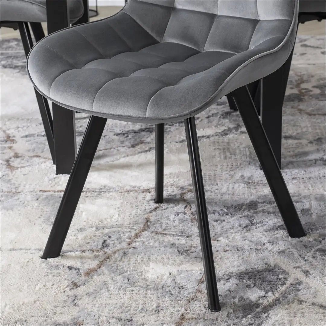 Kėdė su veliūro audiniu pilkos spalvos TE033 - €52 Save 15% 50-100, __label:Pristatymas 5-14 d.d., elite, Krzesła,