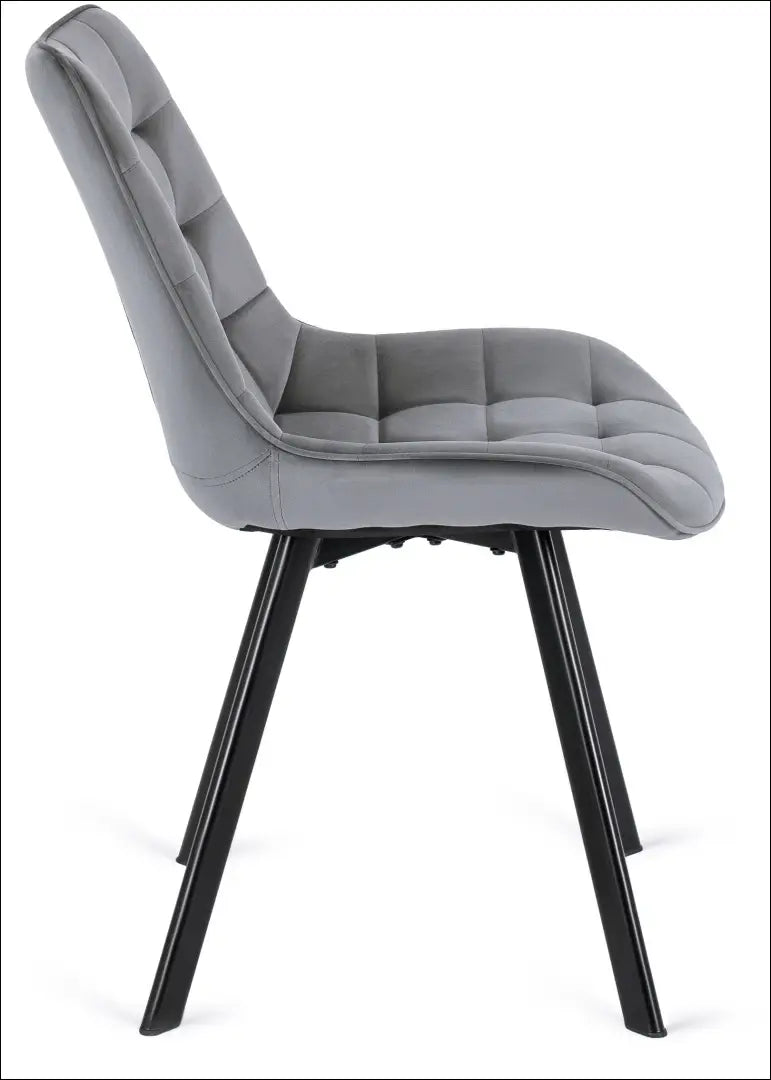 Kėdė su veliūro audiniu pilkos spalvos TE033 - €52 Save 15% 50-100, __label:Pristatymas 5-14 d.d., elite, Krzesła,