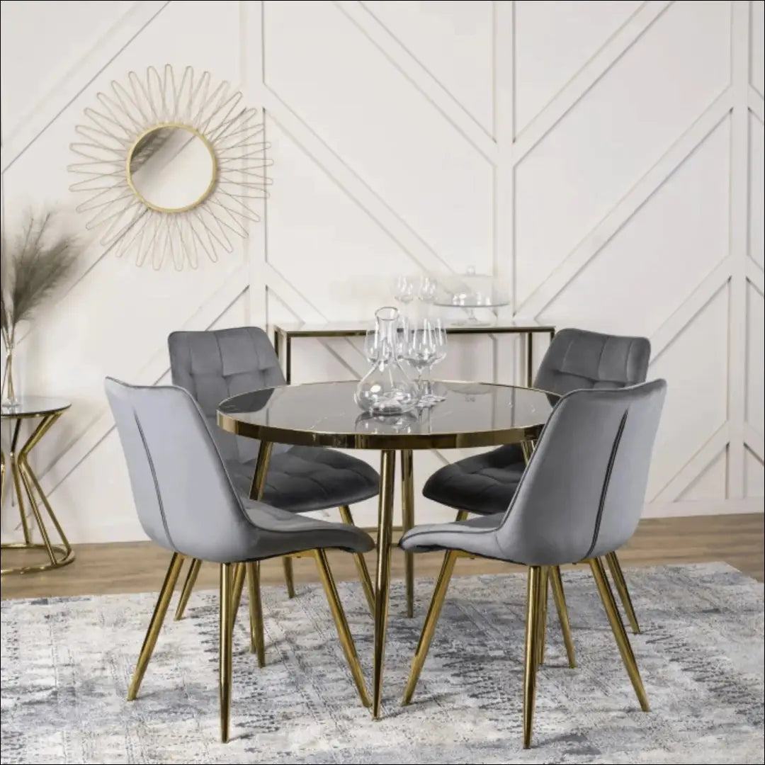 Kėdė su veliūro audiniu pilkos spalvos TE051 - €50 Save 15% 50-100, __label:Pristatymas 5-14 d.d., elite, Krzesła,