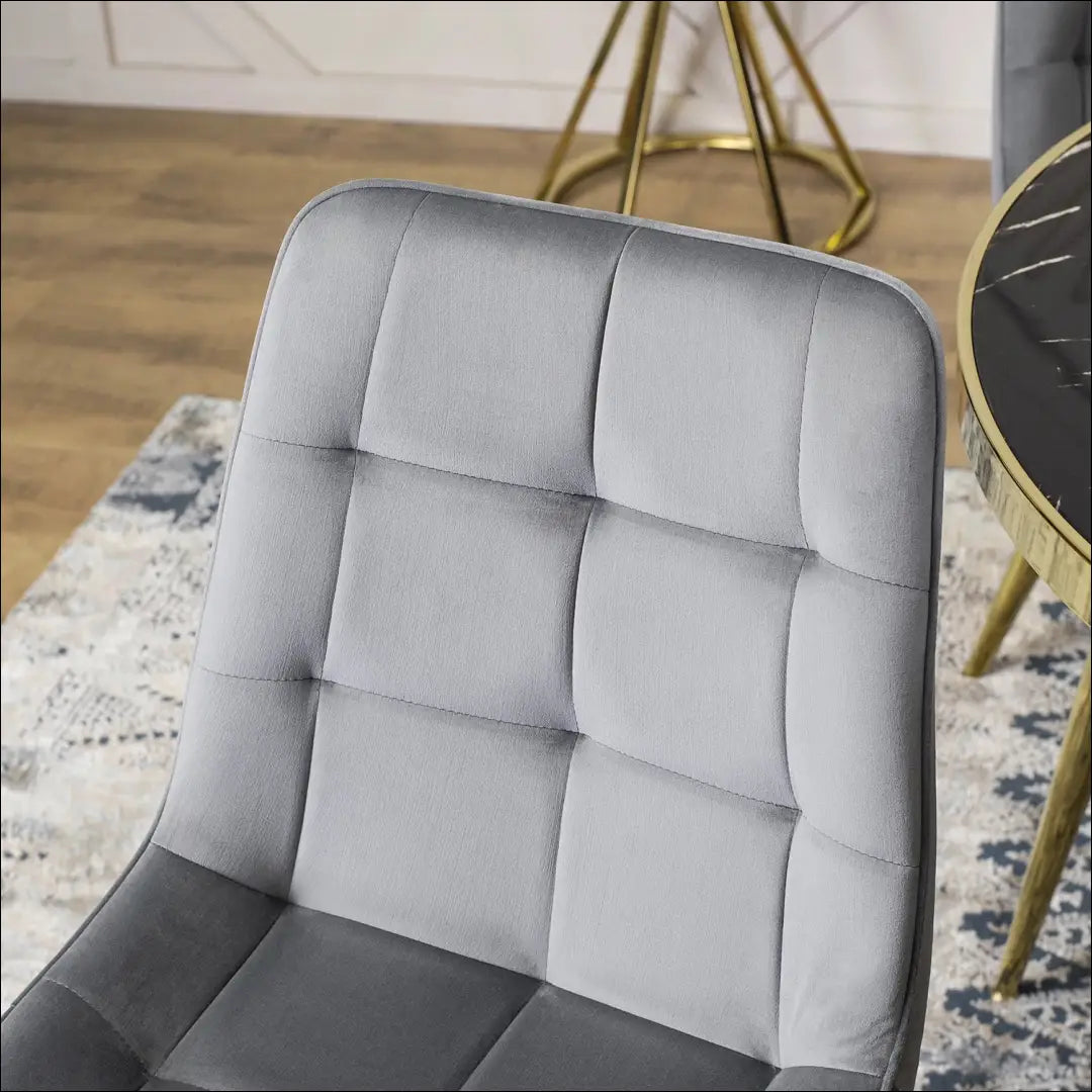 Kėdė su veliūro audiniu pilkos spalvos TE051 - €50 Save 15% 50-100, __label:Pristatymas 5-14 d.d., elite, Krzesła,