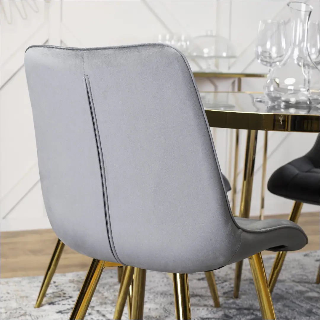 Kėdė su veliūro audiniu pilkos spalvos TE051 - €50 Save 15% 50-100, __label:Pristatymas 5-14 d.d., elite, Krzesła,