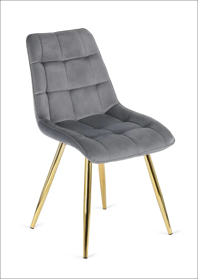 Kėdė su veliūro audiniu pilkos spalvos TE051 - €50 Save 15% 50-100, __label:Pristatymas 5-14 d.d., elite, Krzesła,