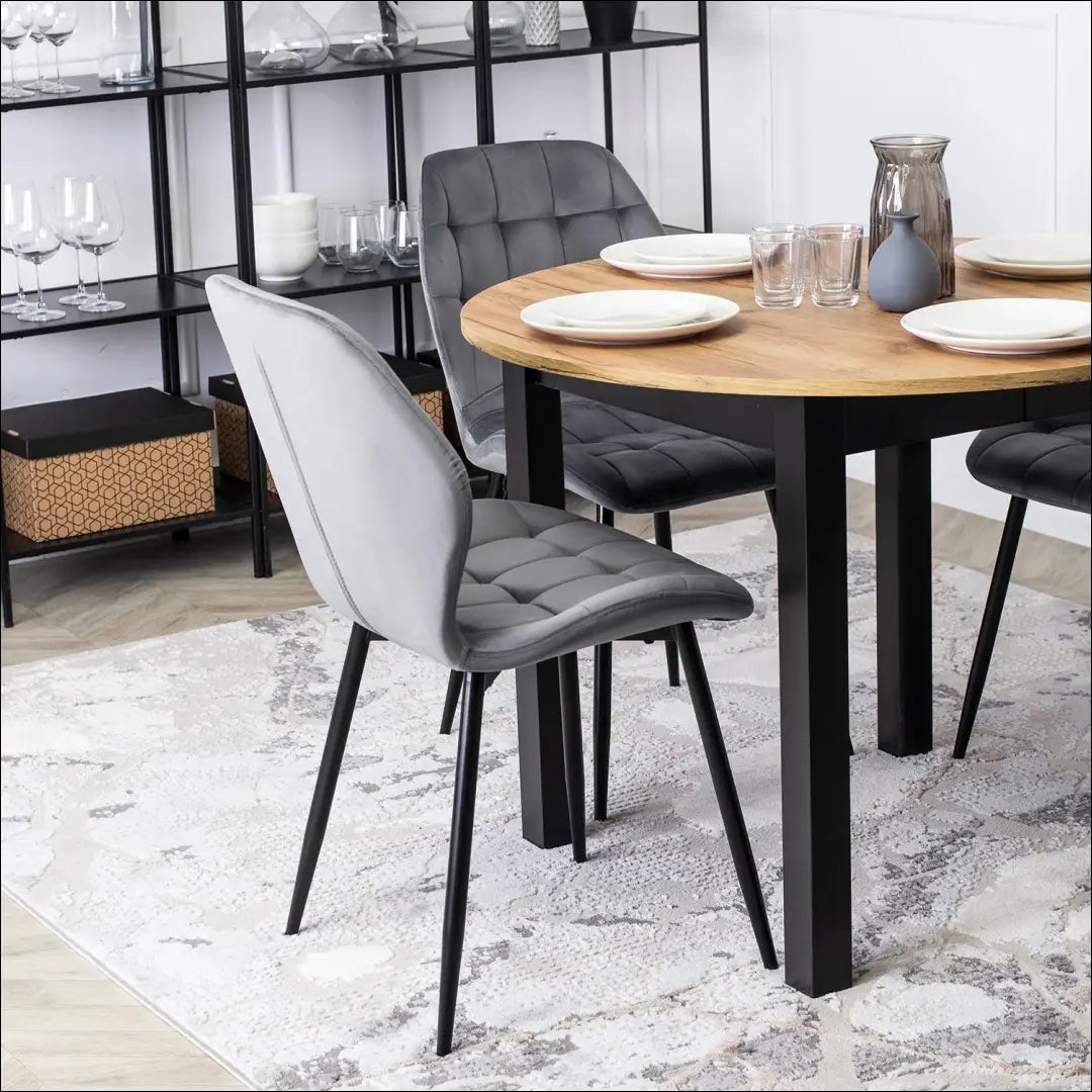 Kėdė su veliūro audiniu pilkos spalvos TE067 - €46 Save 15% 25-50, __label:Pristatymas 5-14 d.d., elite, spalva-pilka,