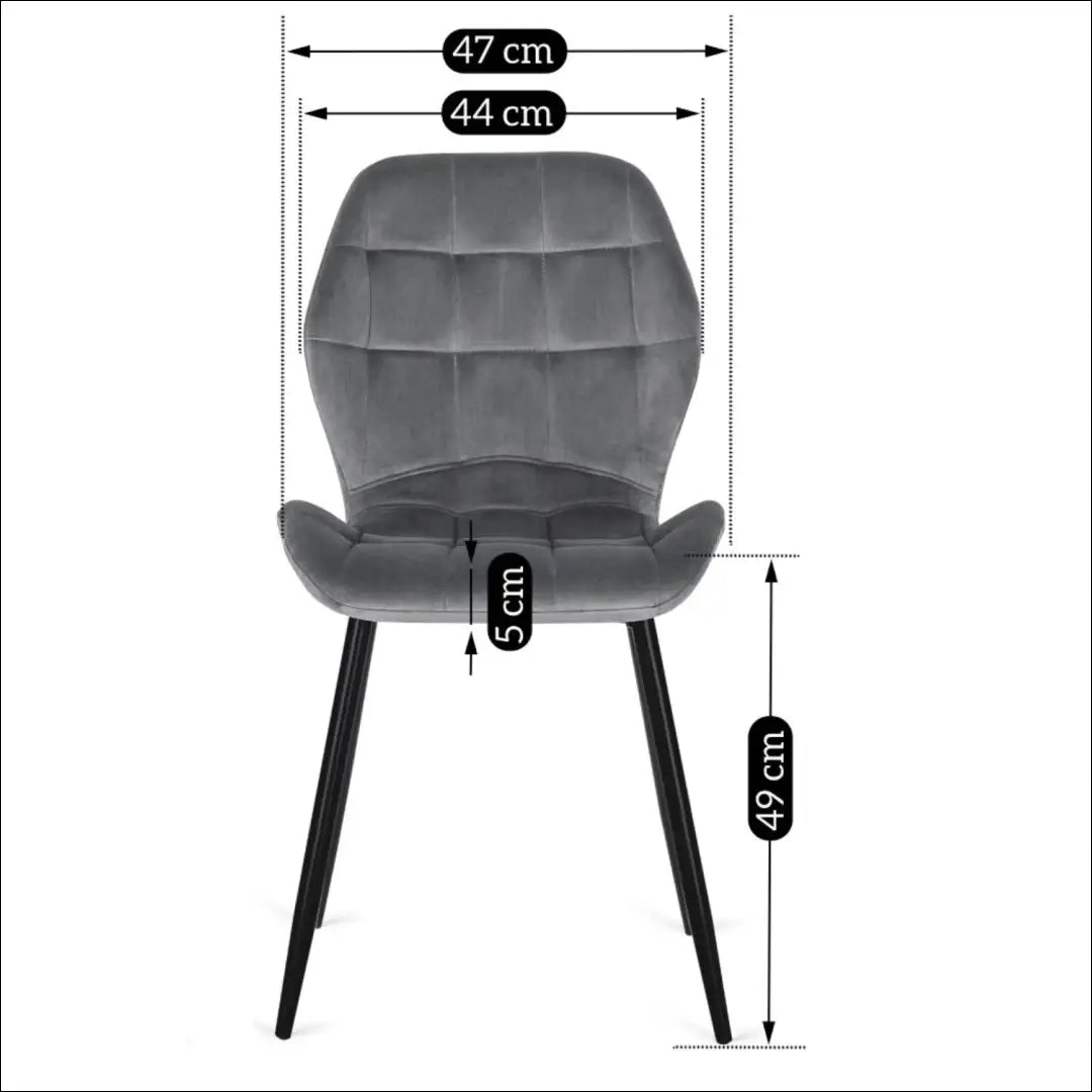 Kėdė su veliūro audiniu pilkos spalvos TE067 - €46 Save 15% 25-50, __label:Pristatymas 5-14 d.d., elite, spalva-pilka,