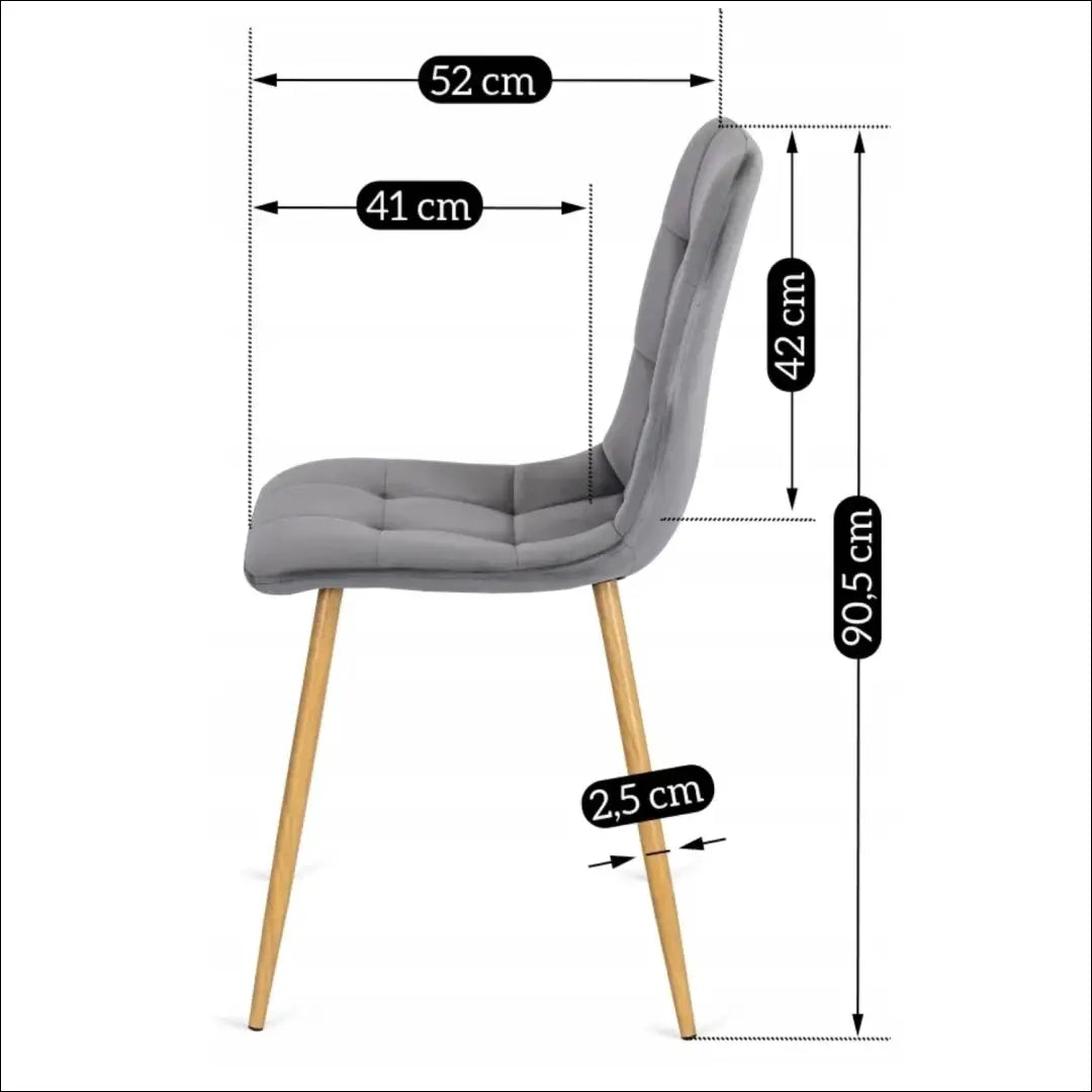 Kėdė su veliūro audiniu pilkos spalvos TE077 - €38 Save 15% 25-50, __label:Pristatymas 5-14 d.d., elite, Krzesła,