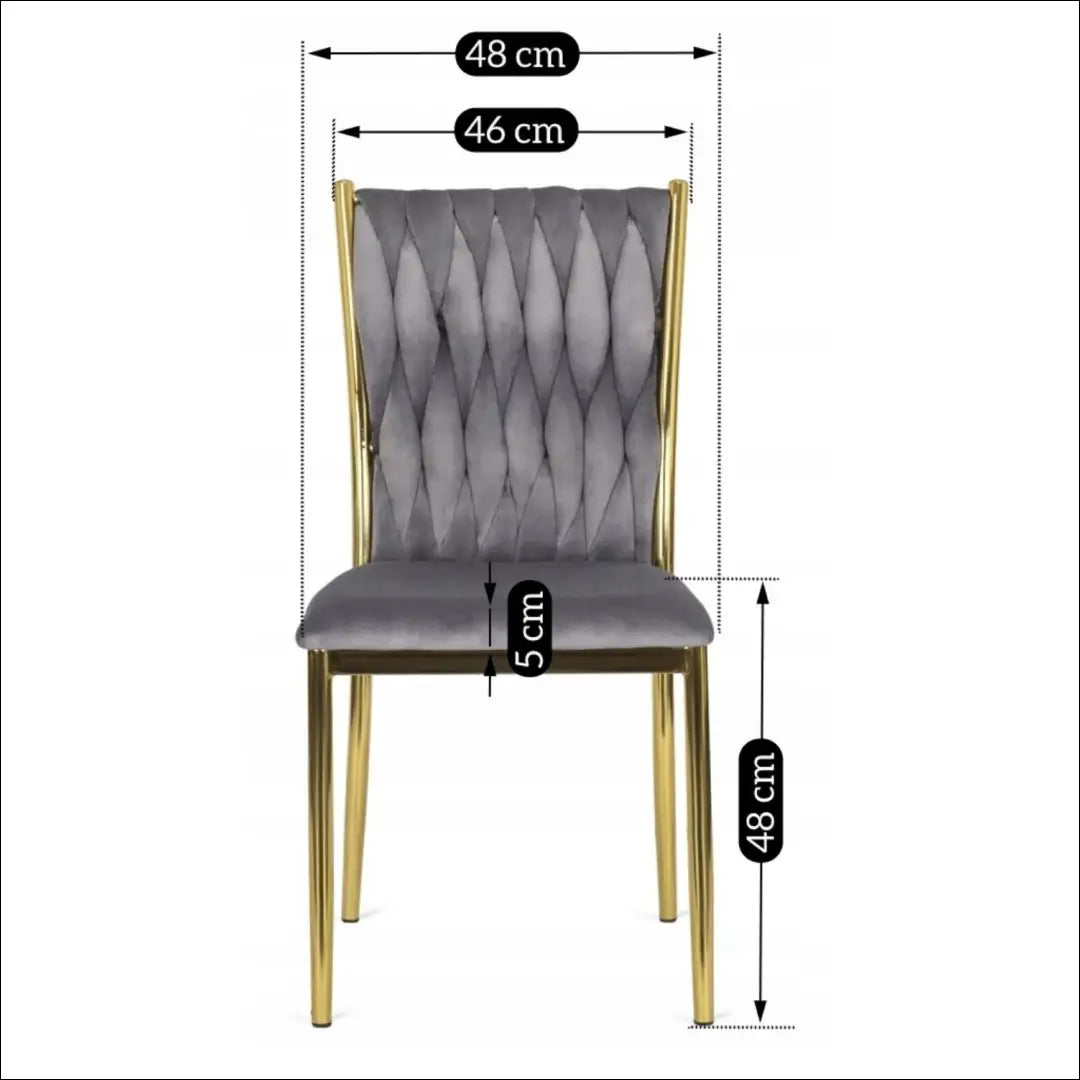 Kėdė su veliūro audiniu pilkos spalvos TE121 - €63 Save 15% 50-100, __label:Pristatymas 5-14 d.d., elite, Krzesła,