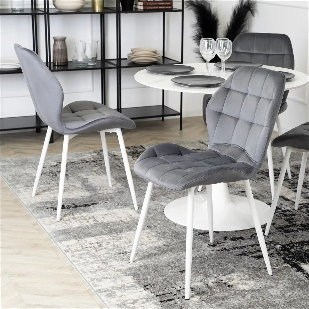 Kėdė su veliūro audiniu pilkos spalvos TE254 - €47 Save 15% 25-50, __label:Pristatymas 5-14 d.d., elite, spalva-pilka,