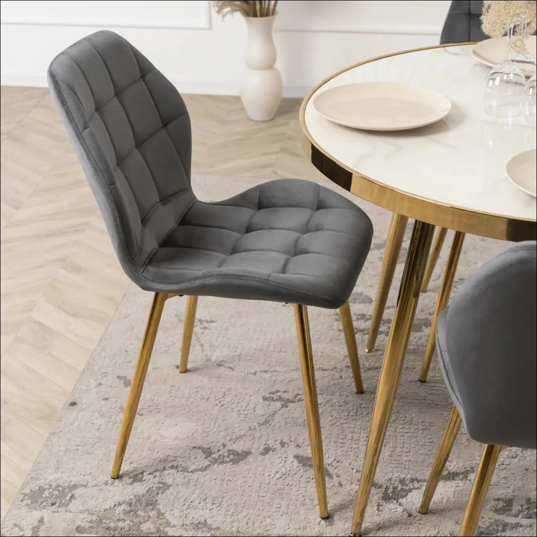 Kėdė su veliūro audiniu pilkos spalvos TE357 - €51 Save 15% 50-100, __label:Pristatymas 5-14 d.d., elite, spalva-pilka,