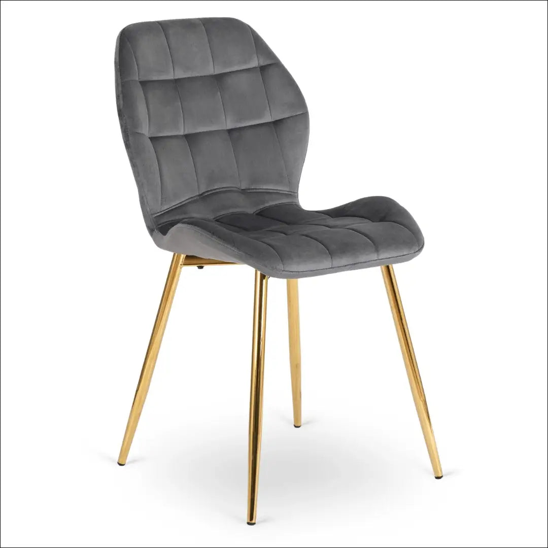 Kėdė su veliūro audiniu pilkos spalvos TE357 - €51 Save 15% 50-100, __label:Pristatymas 5-14 d.d., elite, spalva-pilka,