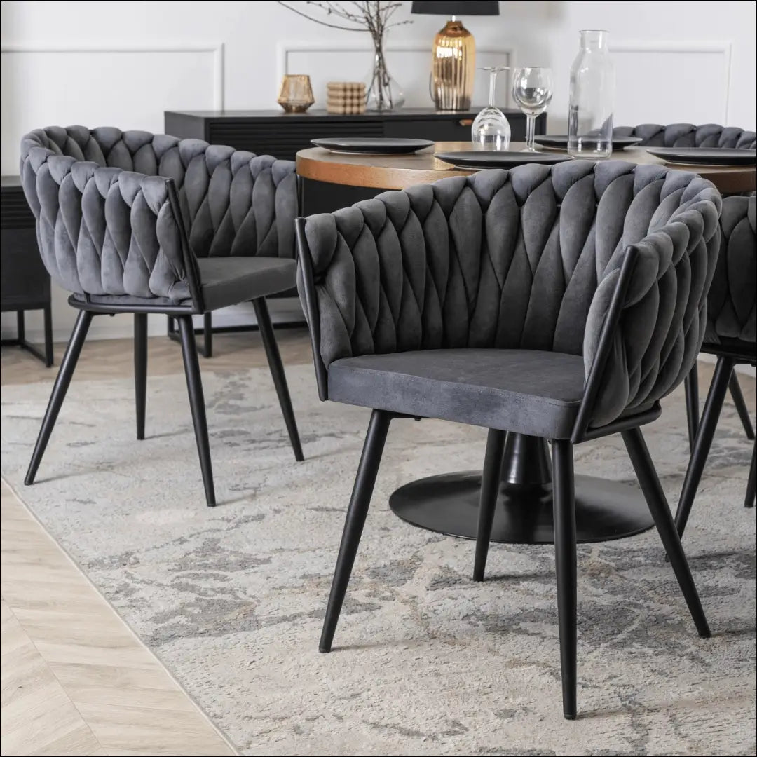 Kėdė su veliūro audiniu pilkos spalvos TE396 - €97 Save 15% 50-100, __label:Pristatymas 5-14 d.d., elite, Krzesła,