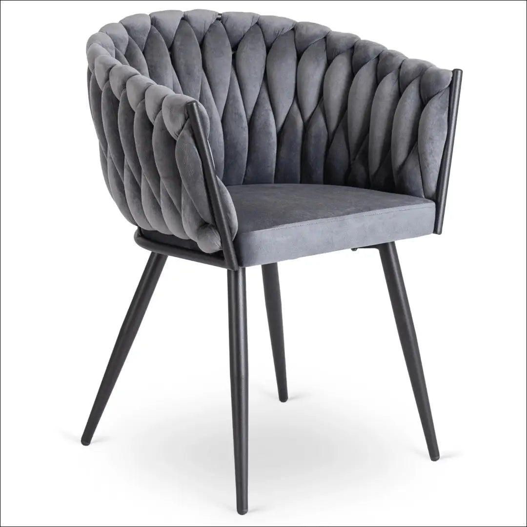 Kėdė su veliūro audiniu pilkos spalvos TE396 - €97 Save 15% 50-100, __label:Pristatymas 5-14 d.d., elite, Krzesła,
