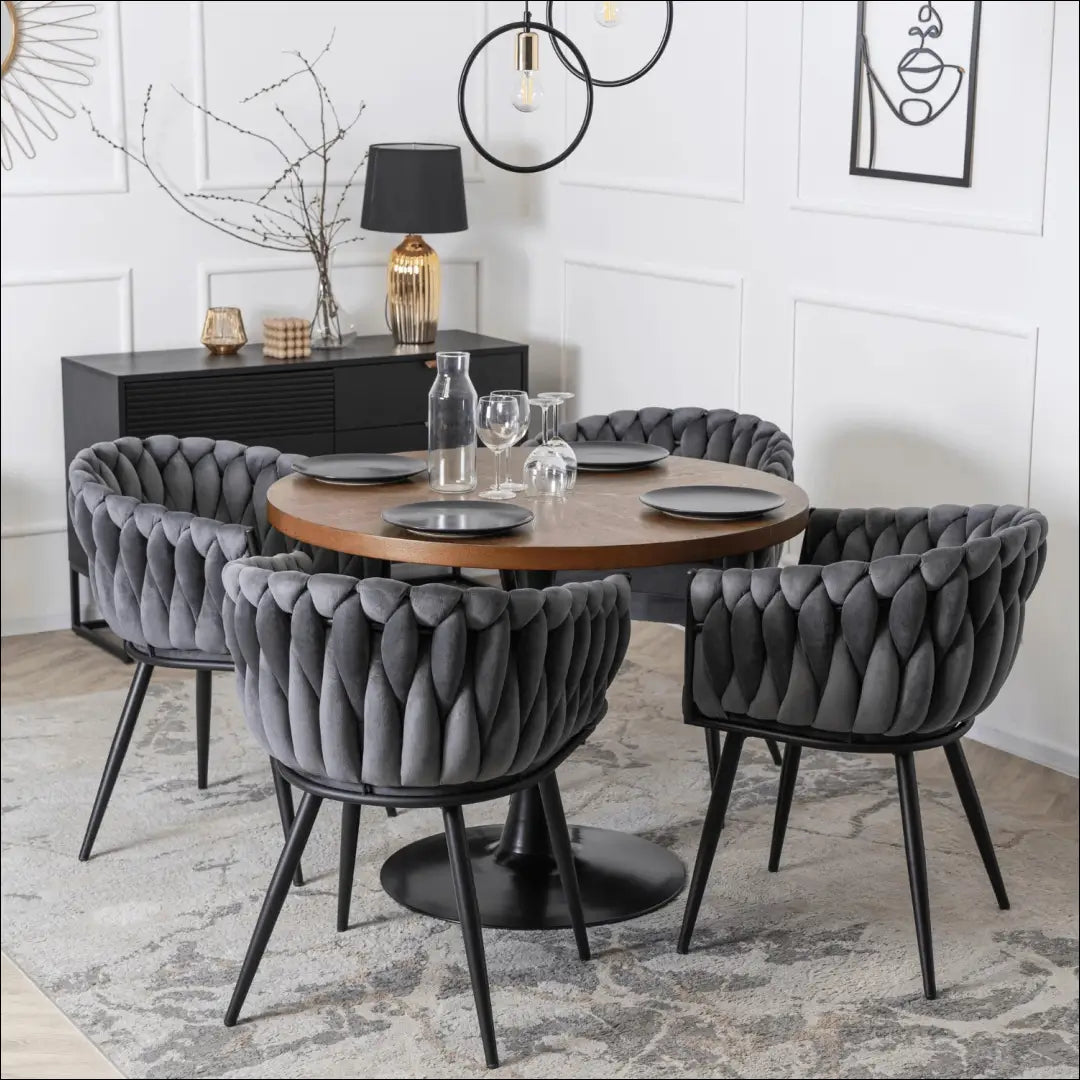 Kėdė su veliūro audiniu pilkos spalvos TE396 - €97 Save 15% 50-100, __label:Pristatymas 5-14 d.d., elite, Krzesła,