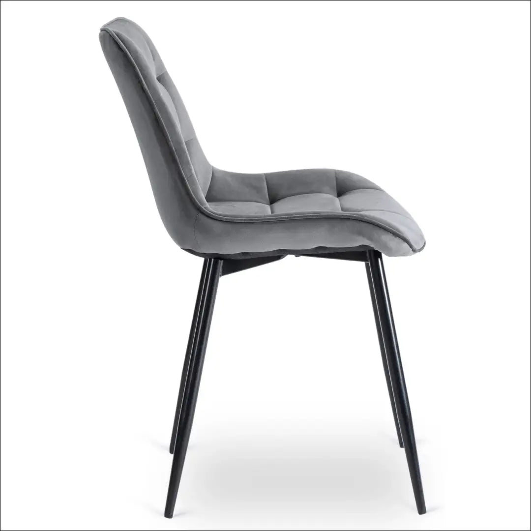 Kėdė su veliūro audiniu pilkos spalvos TE464 - €42 Save 15% 25-50, __label:Pristatymas 5-14 d.d., elite, spalva-pilka,