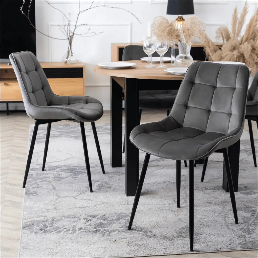 Kėdė su veliūro audiniu pilkos spalvos TE464 - €42 Save 15% 25-50, __label:Pristatymas 5-14 d.d., elite, spalva-pilka,