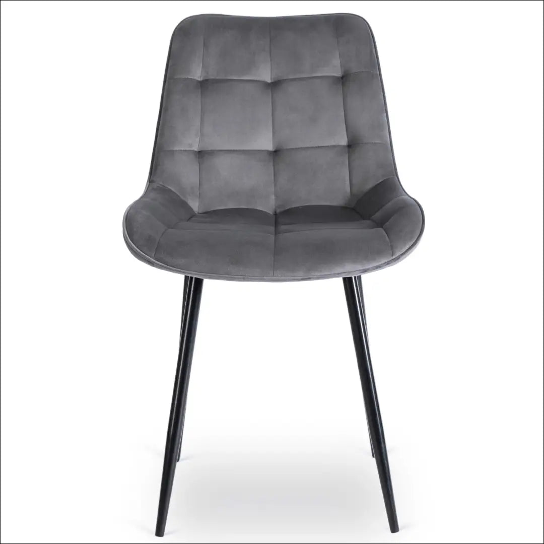 Kėdė su veliūro audiniu pilkos spalvos TE464 - €42 Save 15% 25-50, __label:Pristatymas 5-14 d.d., elite, spalva-pilka,