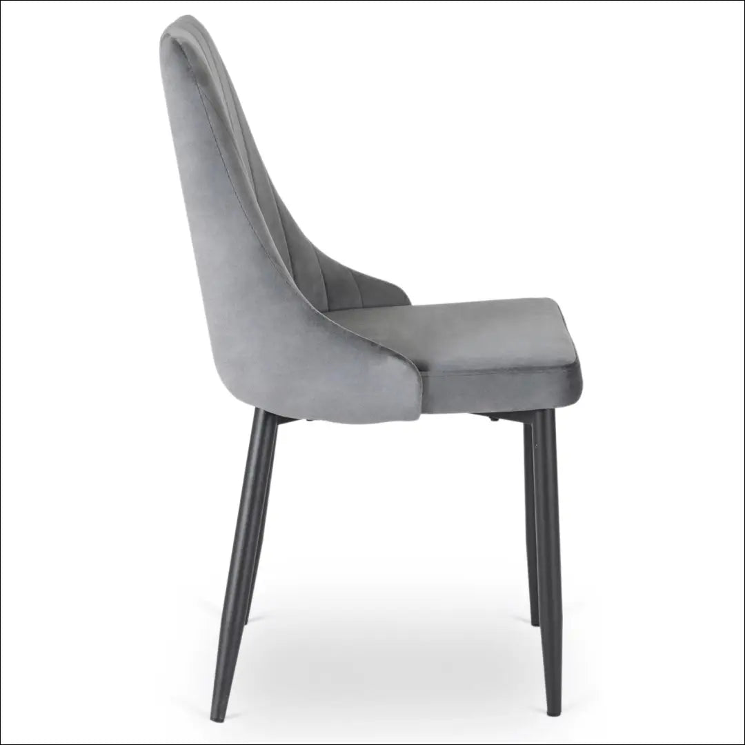 Kėdė su veliūro audiniu pilkos spalvos TE554 - €51 Save 15% 50-100, __label:Pristatymas 5-14 d.d., elite, spalva-pilka,