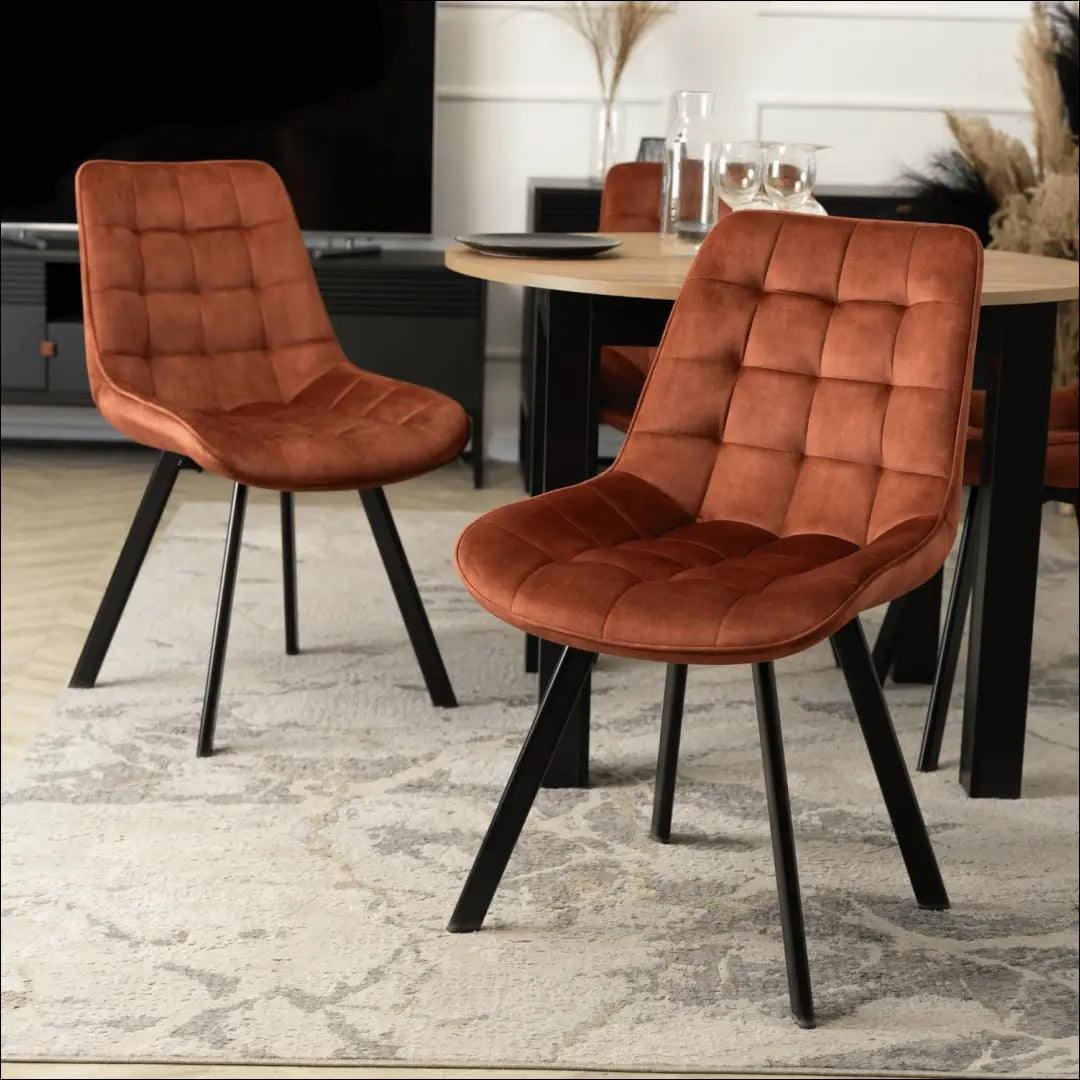 Kėdė su veliūro audiniu rudos spalvos TE420 - €52 Save 15% 50-100, __label:Pristatymas 5-14 d.d., elite, Krzesła,