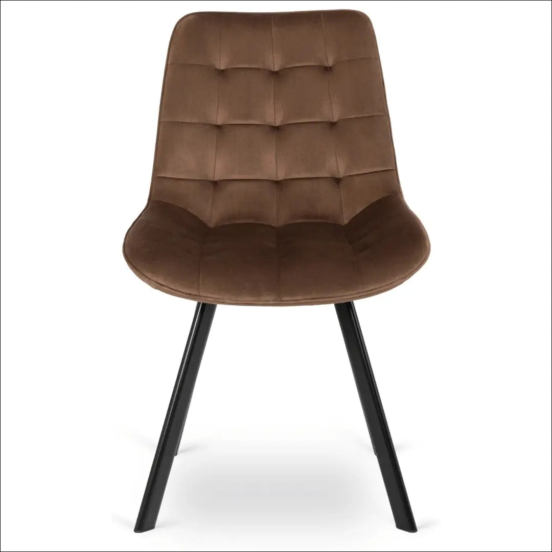 Kėdė su veliūro audiniu rudos spalvos TE771 - €52 Save 15% 50-100, __label:Pristatymas 5-14 d.d., elite, Krzesła,
