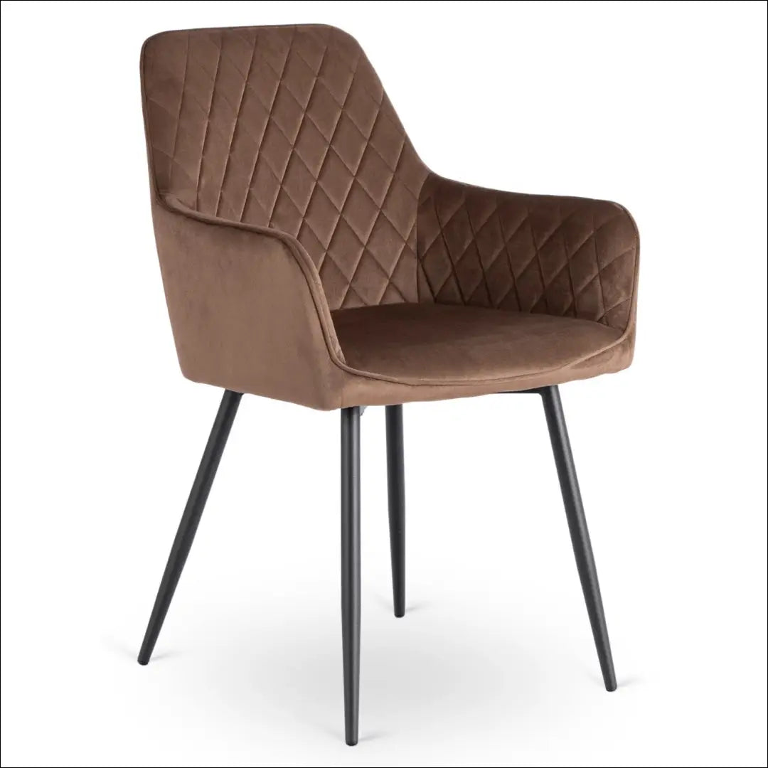 Kėdė su veliūro audiniu rudos spalvos TE899 - €54 Save 15% 50-100, __label:Pristatymas 5-14 d.d., elite, Krzesła,