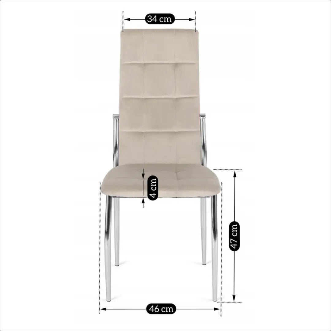 Kėdė su veliūro audiniu smėlio spalvos TE039 - €43 Save 15% 25-50, __label:Pristatymas 5-14 d.d., elite, Krzesła,