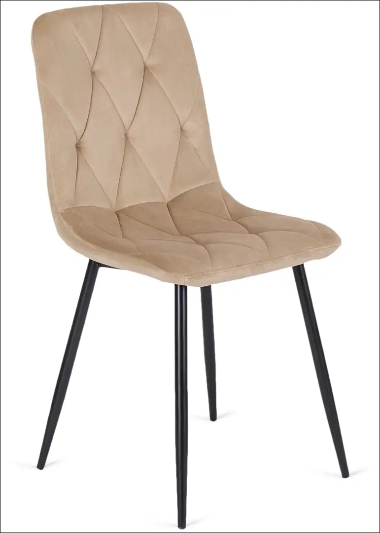 Kėdė su veliūro audiniu smėlio spalvos TE049 - €35 Save 15% 25-50, __label:Pristatymas 5-14 d.d., elite, Krzesła,