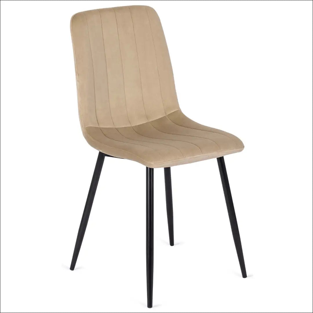 Kėdė su veliūro audiniu smėlio spalvos TE055 - €39 Save 20% 25-50, __label:Pristatymas 5-14 d.d., elite, Krzesła,