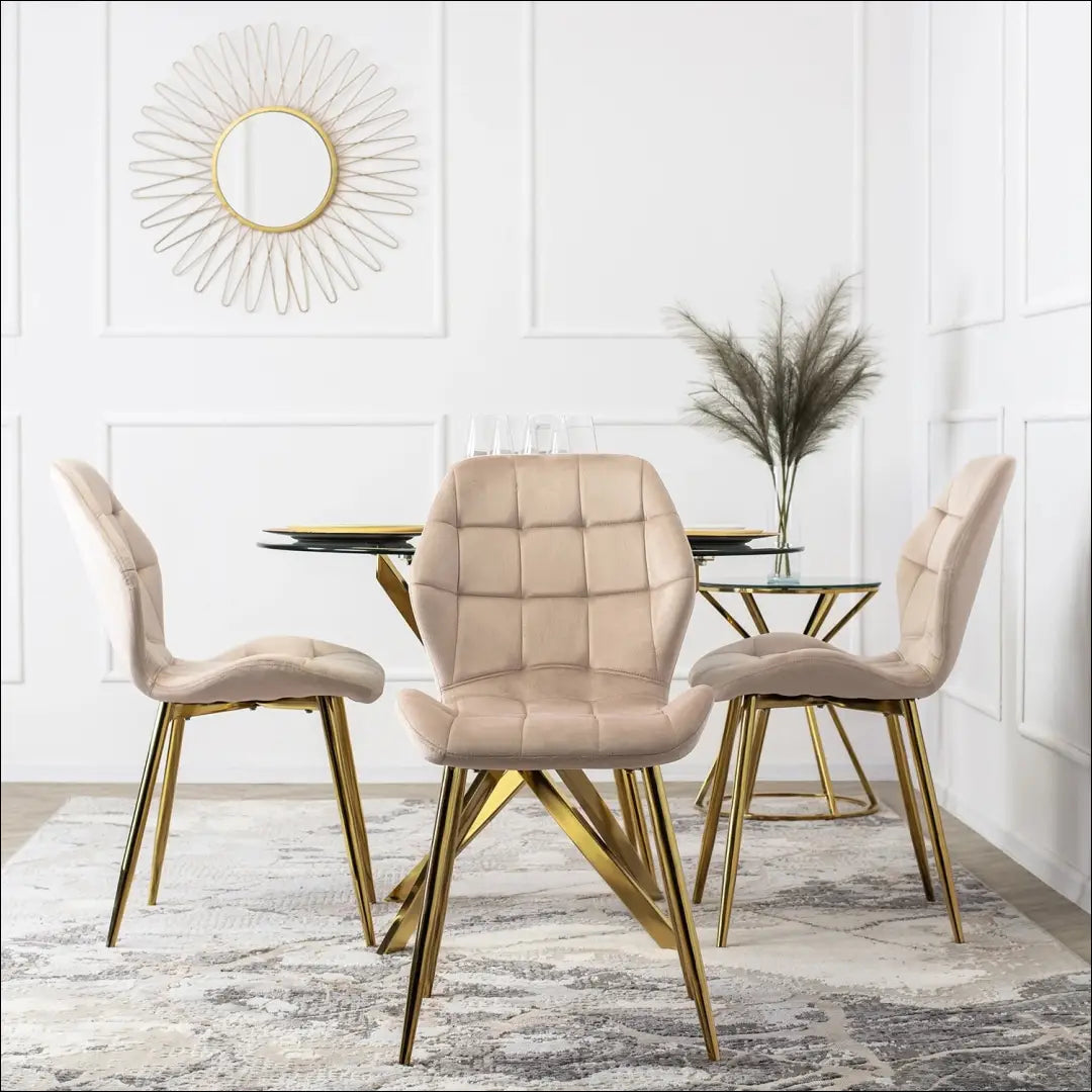 Kėdė su veliūro audiniu smėlio spalvos TE066 - €48 Save 25% 25-50, __label:Pristatymas 5-14 d.d., elite, spalva-smelio,