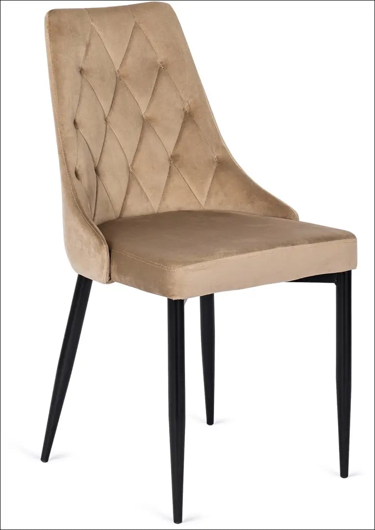 Kėdė su veliūro audiniu smėlio spalvos TE074 - €49 Save 15% 25-50, __label:Pristatymas 5-14 d.d., elite, Krzesła,