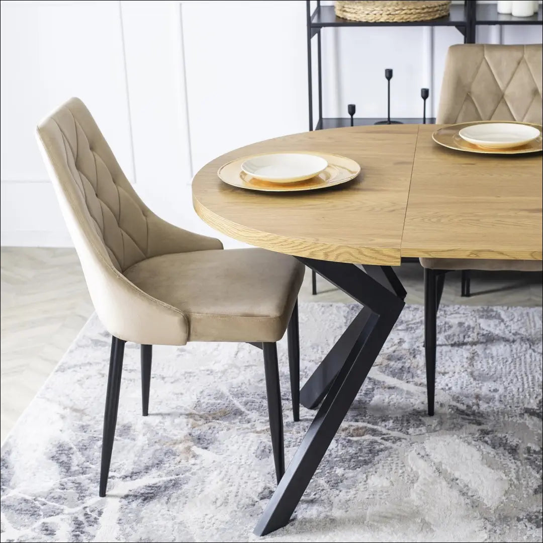 Kėdė su veliūro audiniu smėlio spalvos TE074 - €49 Save 15% 25-50, __label:Pristatymas 5-14 d.d., elite, Krzesła,