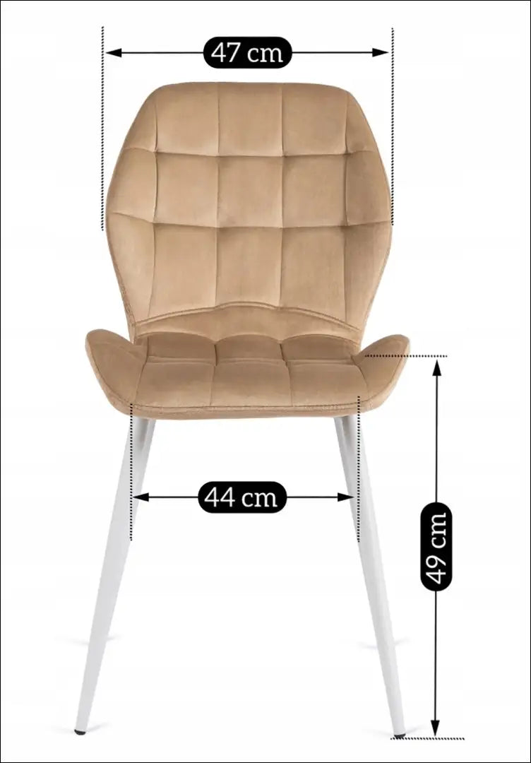 Kėdė su veliūro audiniu smėlio spalvos TE255 - €46 Save 15% 25-50, __label:Pristatymas 5-14 d.d., elite, spalva-smelio,