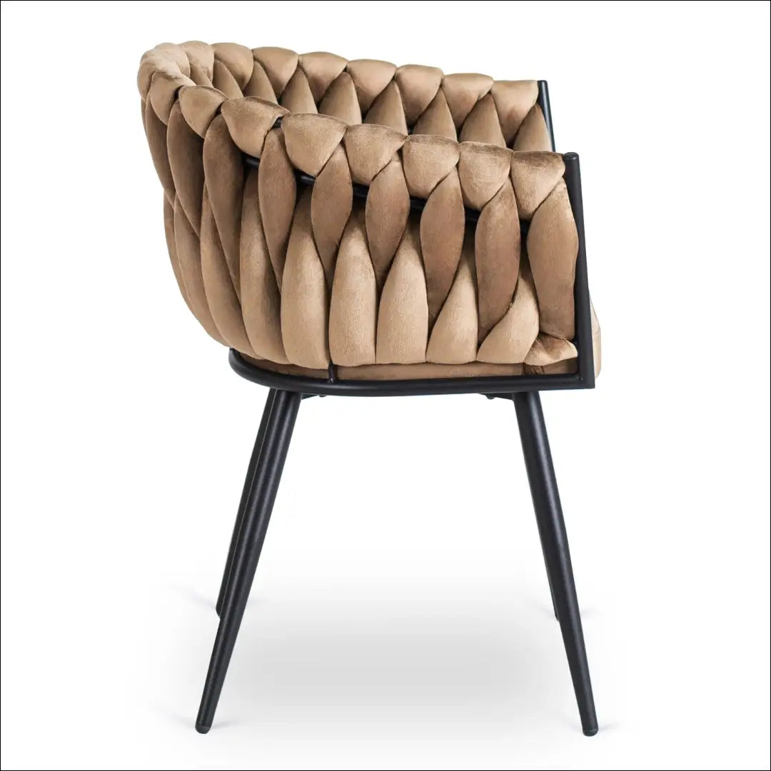 Kėdė su veliūro audiniu smėlio spalvos TE407 - €97 Save 15% 50-100, __label:Pristatymas 5-14 d.d., elite, Krzesła,