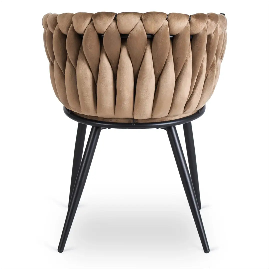 Kėdė su veliūro audiniu smėlio spalvos TE407 - €97 Save 15% 50-100, __label:Pristatymas 5-14 d.d., elite, Krzesła,