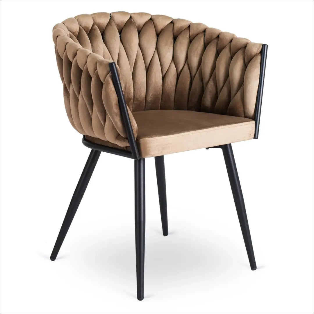 Kėdė su veliūro audiniu smėlio spalvos TE407 - €97 Save 15% 50-100, __label:Pristatymas 5-14 d.d., elite, Krzesła,
