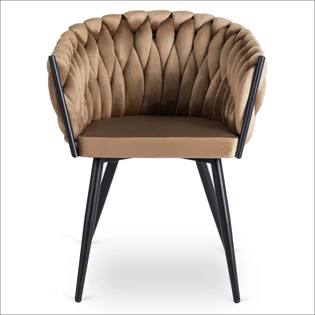 Kėdė su veliūro audiniu smėlio spalvos TE407 - €97 Save 15% 50-100, __label:Pristatymas 5-14 d.d., elite, Krzesła,