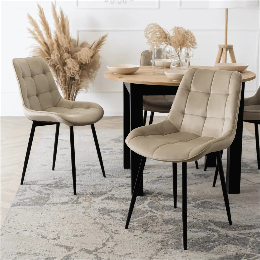 Kėdė su veliūro audiniu smėlio spalvos TE468 - €42 Save 15% 25-50, __label:Pristatymas 5-14 d.d., elite, spalva-smelio,