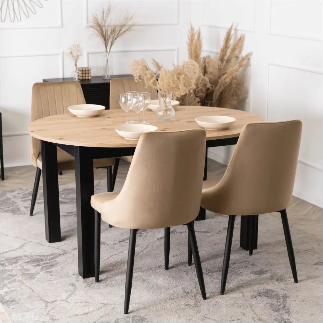 Kėdė su veliūro audiniu smėlio spalvos TE550 - €51 Save 15% 50-100, __label:Pristatymas 5-14 d.d., elite,